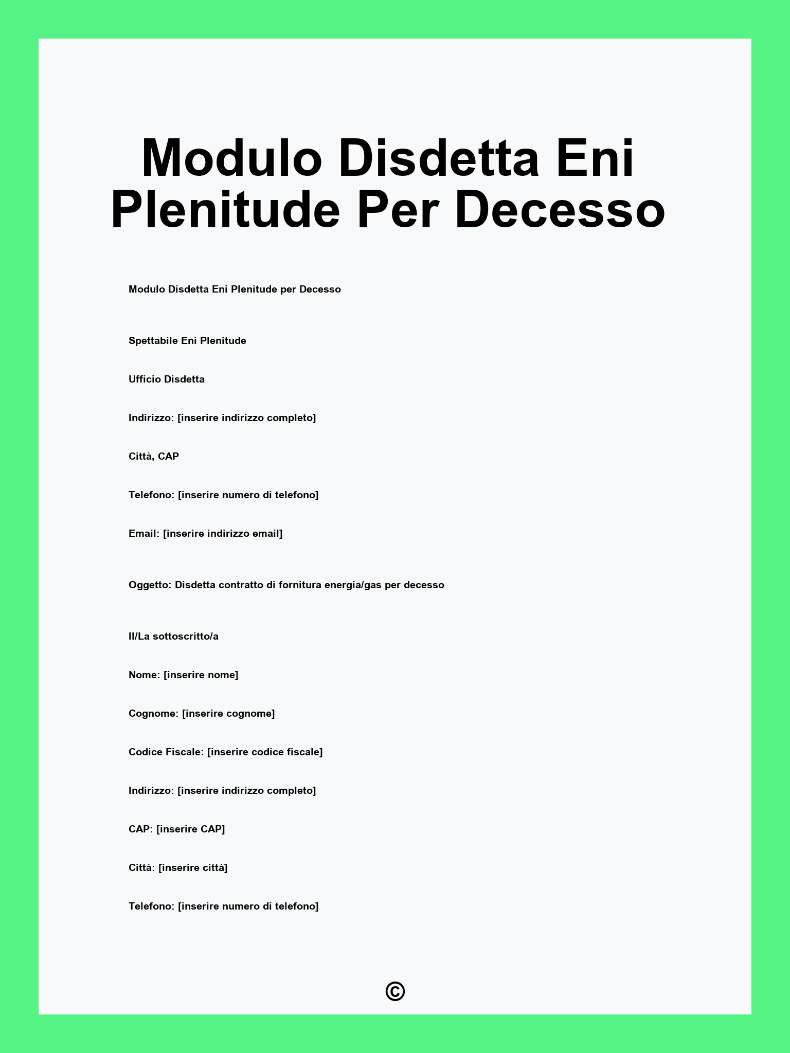 modulo disdetta canone rai decesso